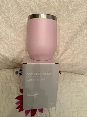 Sipology 12 oz insulated Companion Cup Stainless Tumbler - Cotton Candy Pink